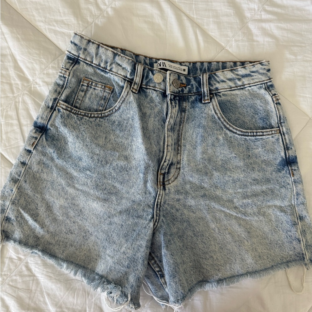 Zara Light Blue Jean Shorts